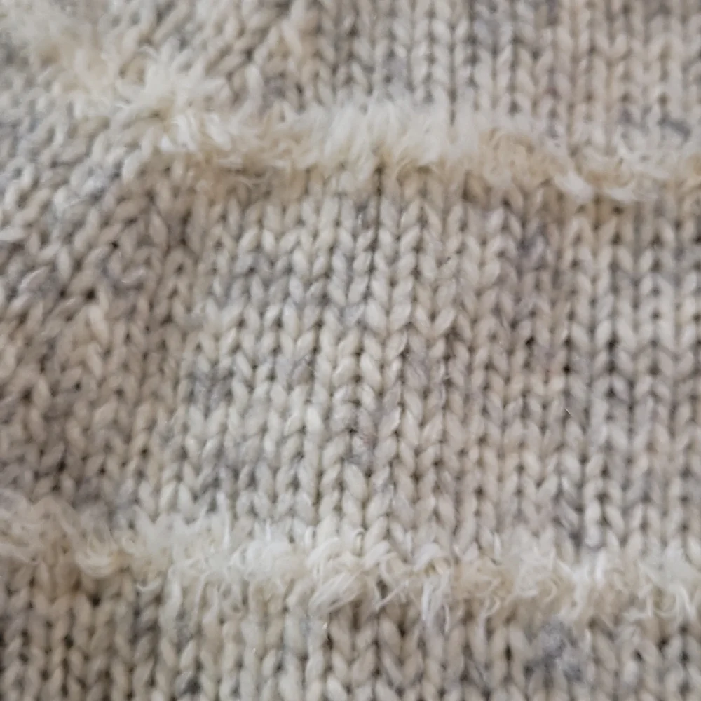J Crew gray sweater with white stripes XS
